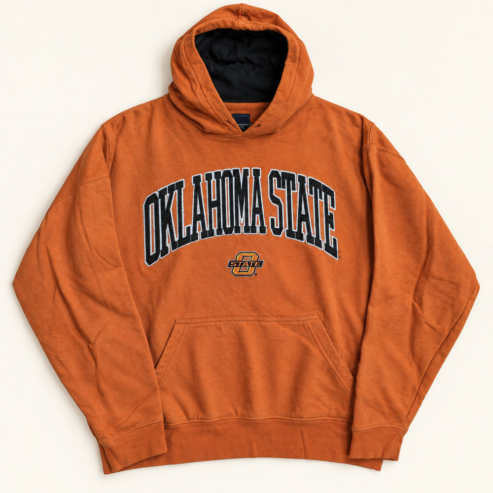 Oklahoma State Cowboys Orange Pullover Hoodie OSU Spellout XL